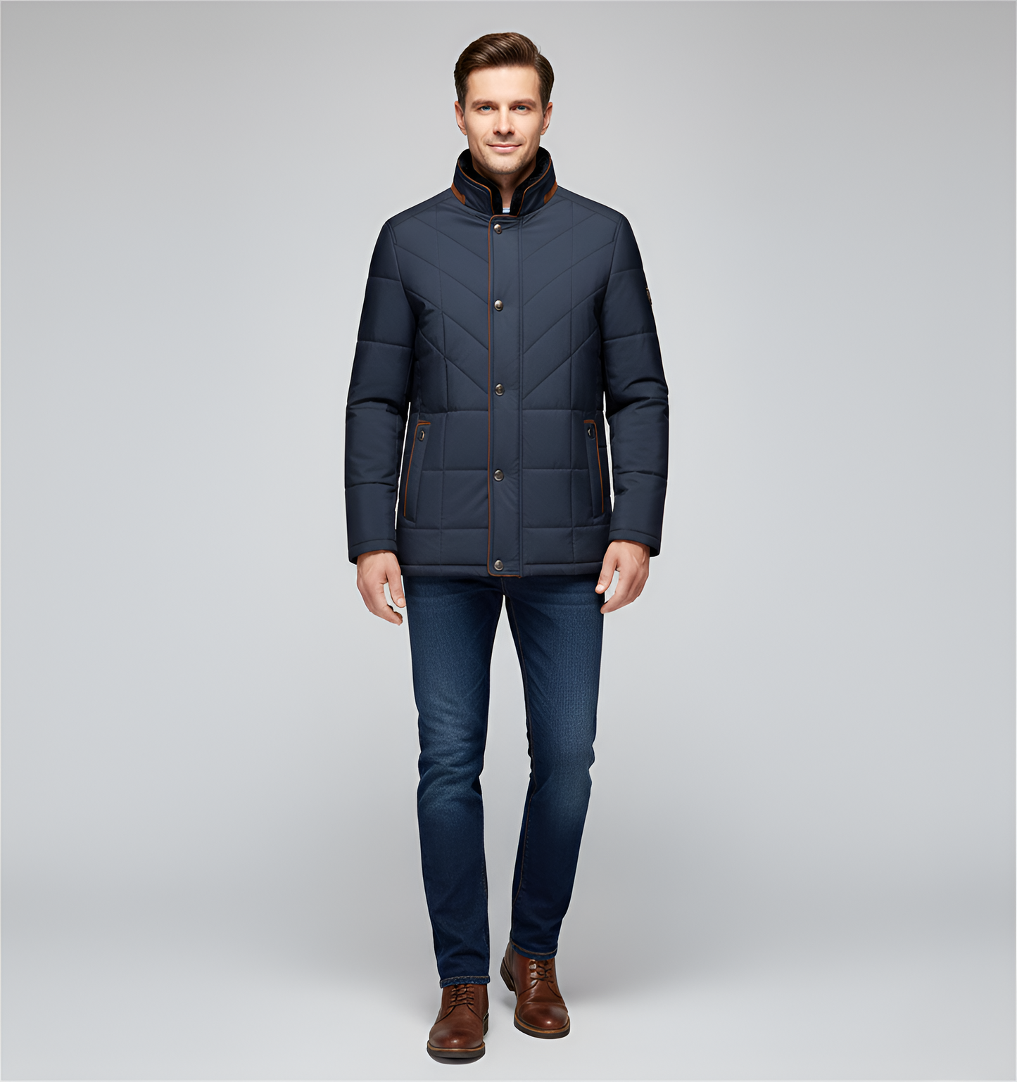 Warm High Neck Winter Padded Jacket Men