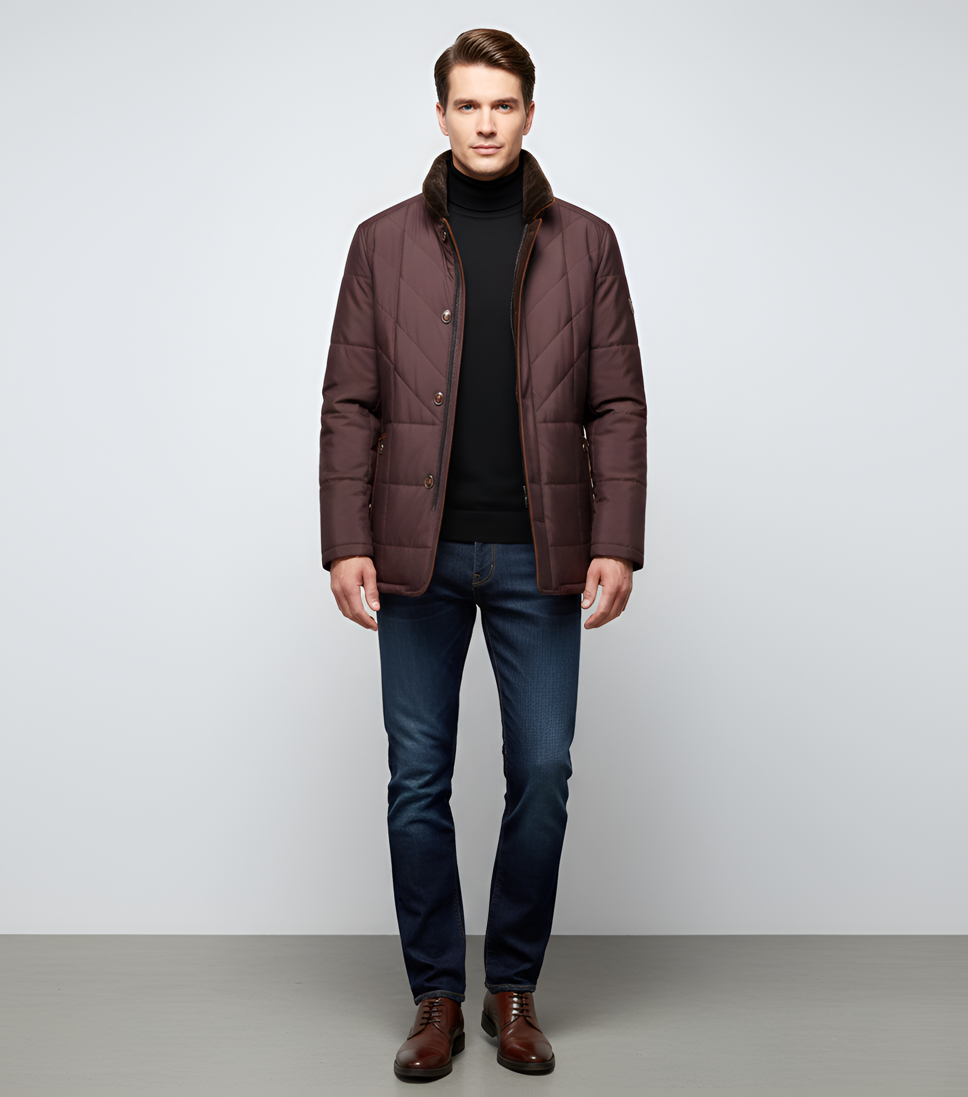 Warm High Neck Winter Padded Jacket Men - EasyApparels