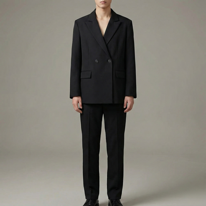 Classic Fit Women's Blazer with Single Button Closure