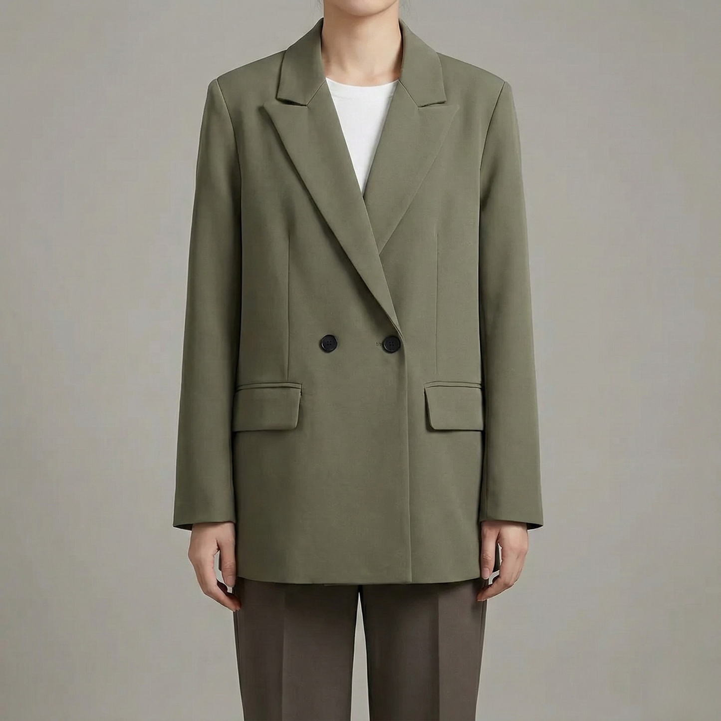 Classic Fit Women's Blazer with Single Button Closure