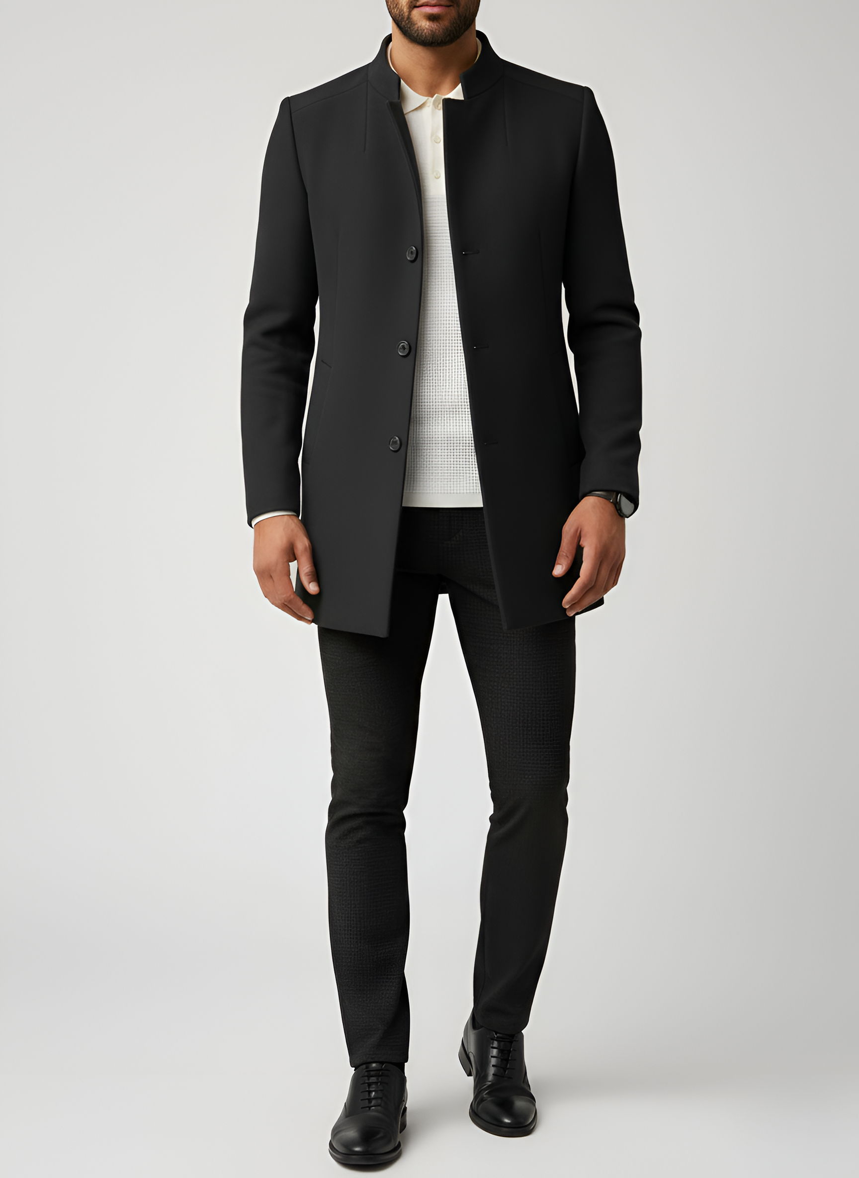 Stylish Mens Tailored Coat - EasyApparels