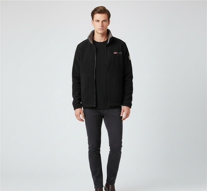 Warm Waterproof Mens Pile Jacket Zip Up