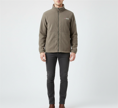 Warm Waterproof Mens Pile Jacket Zip Up