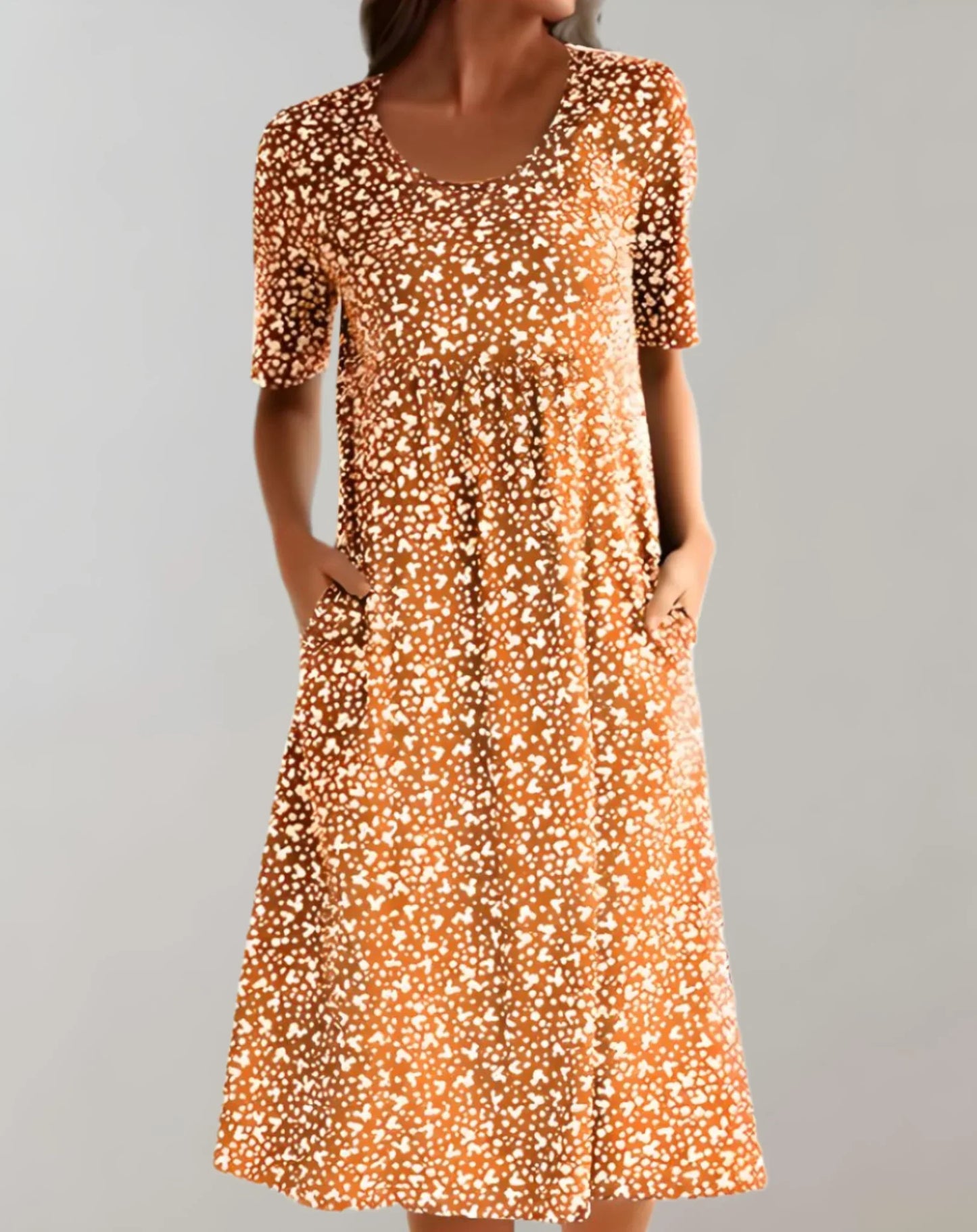 Comfortable Sleeveless Summer Vee Dress