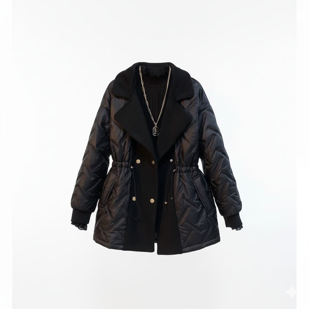 Warm Padded Double-Breasted Coat