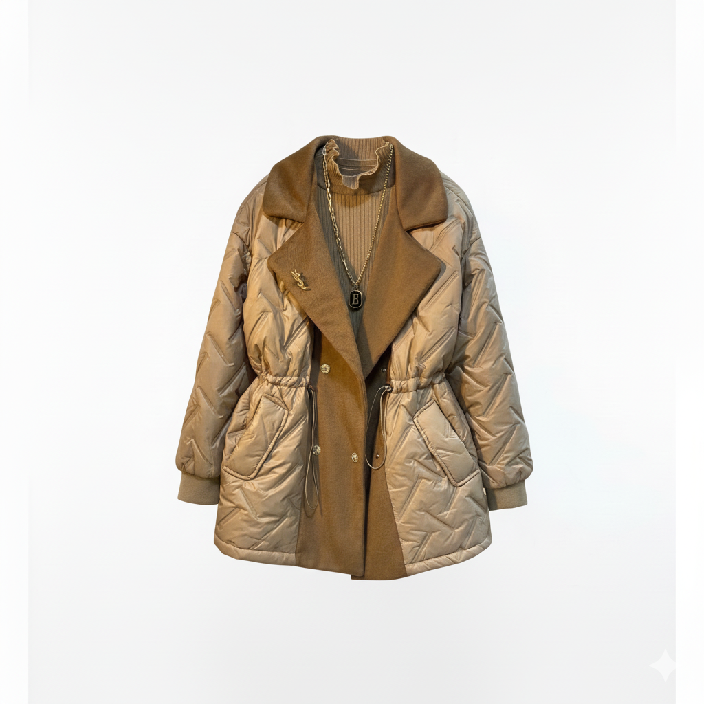 Warm Padded Double-Breasted Coat - EasyApparels