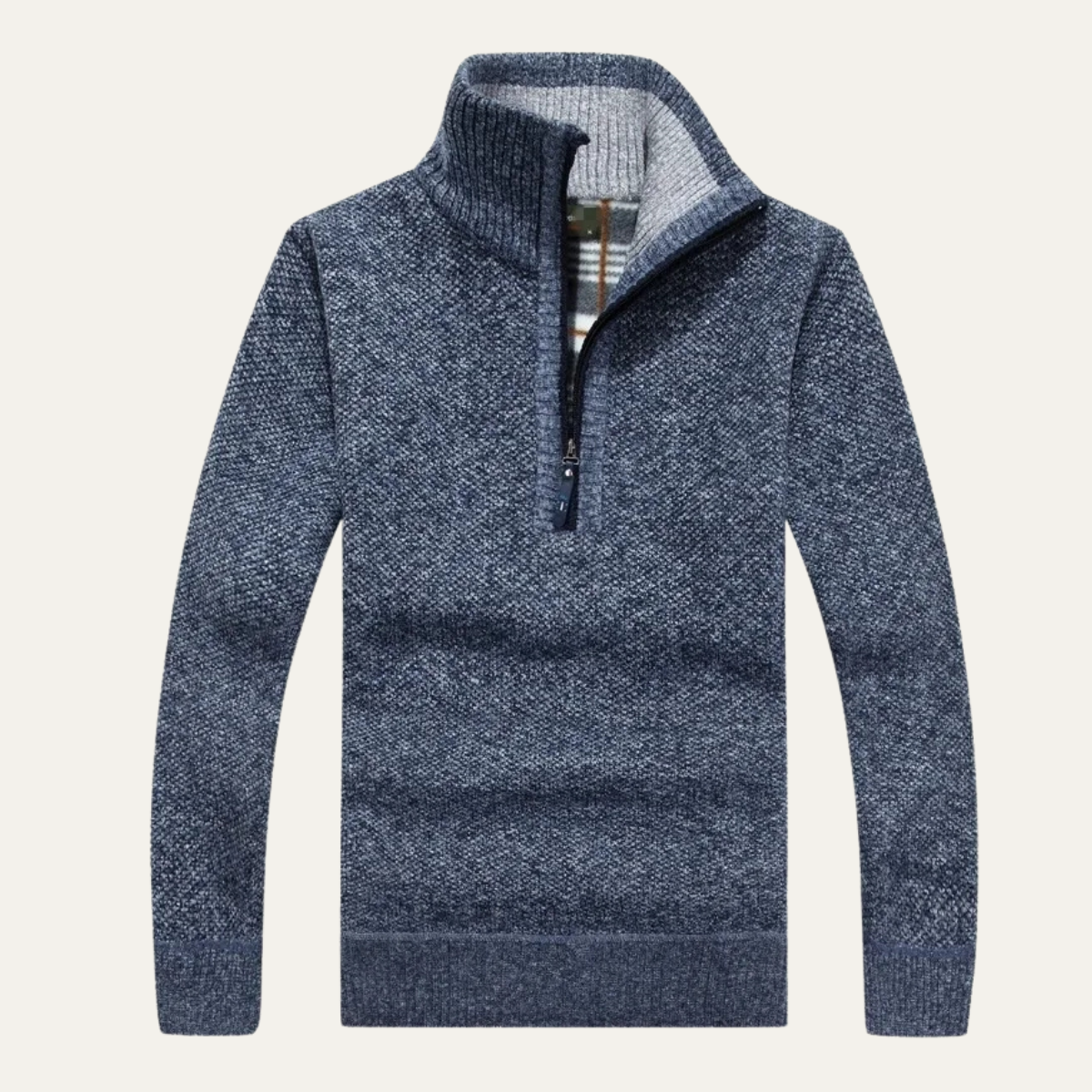 Warm Mens Fleece Half Zip Neck Sweater - Vossary