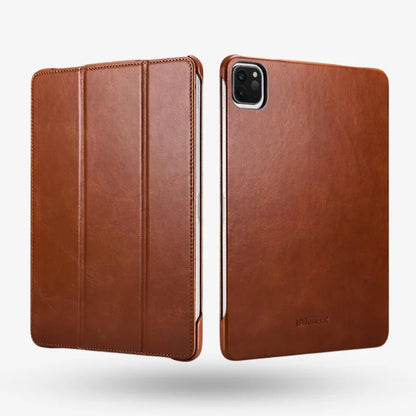 Thin Leather iPad Pro Cover with Foldable Stand Brown