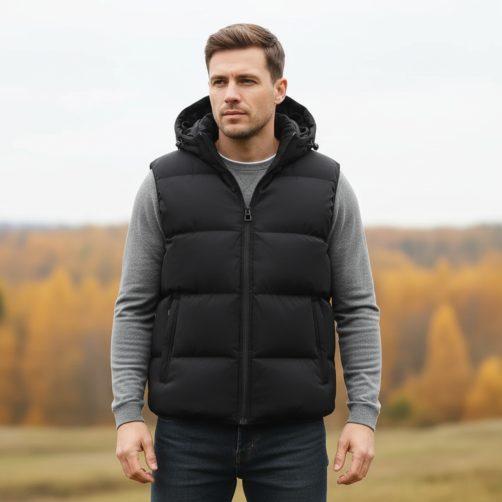 Comfortable Mens Quilted Vest - Pexav