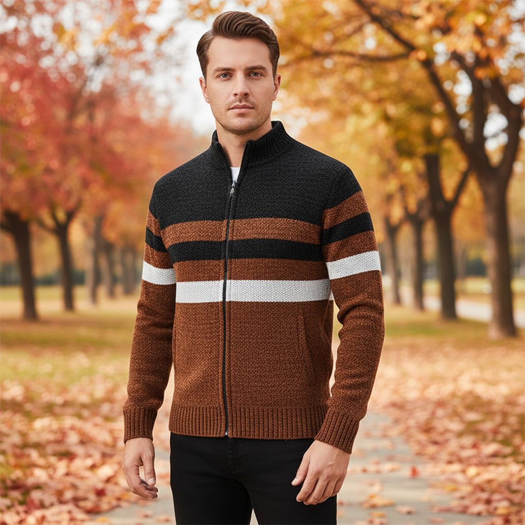 Colorful Knit Crew Sweater - Pexav