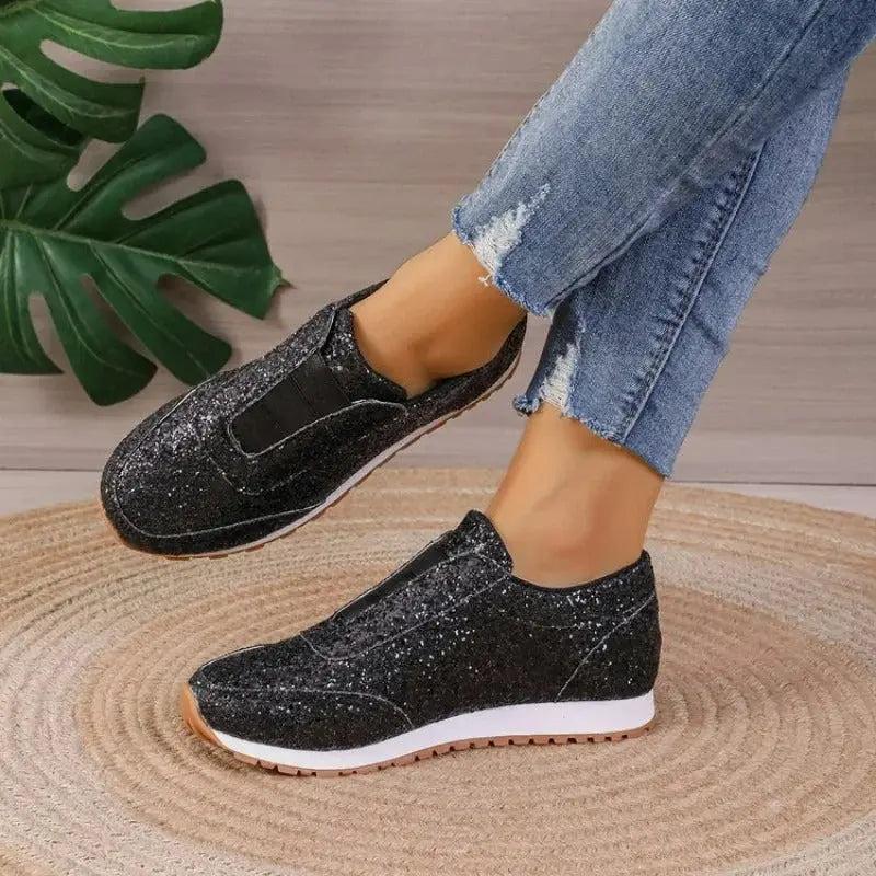 Sparkly Women's Slip On Casual Shoes
