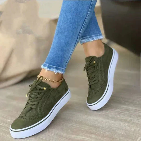Ladies Casual Lace Up Shoes - Vossary