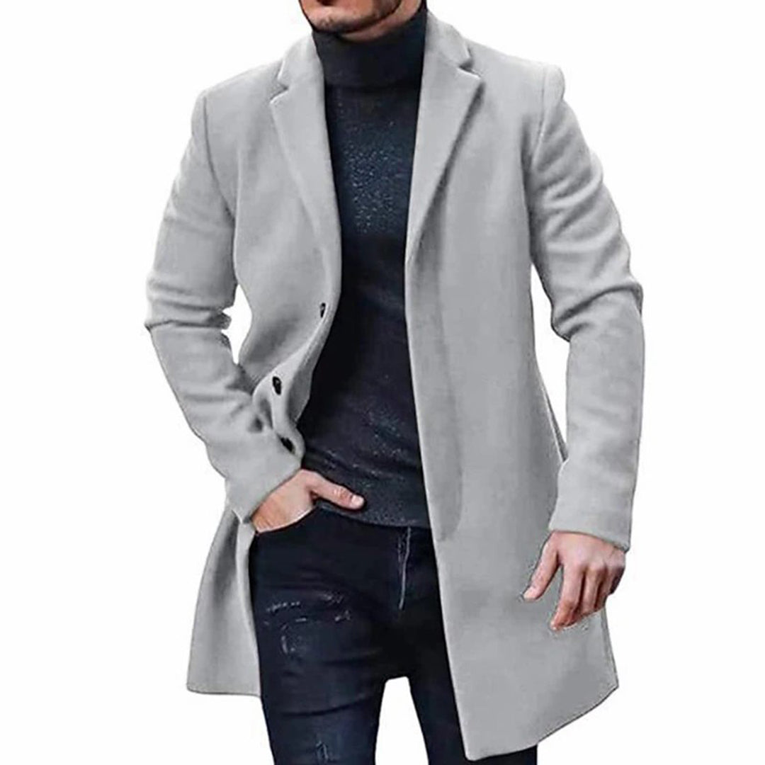 Slim Fit Men's Wool Overcoat - EasyApparels