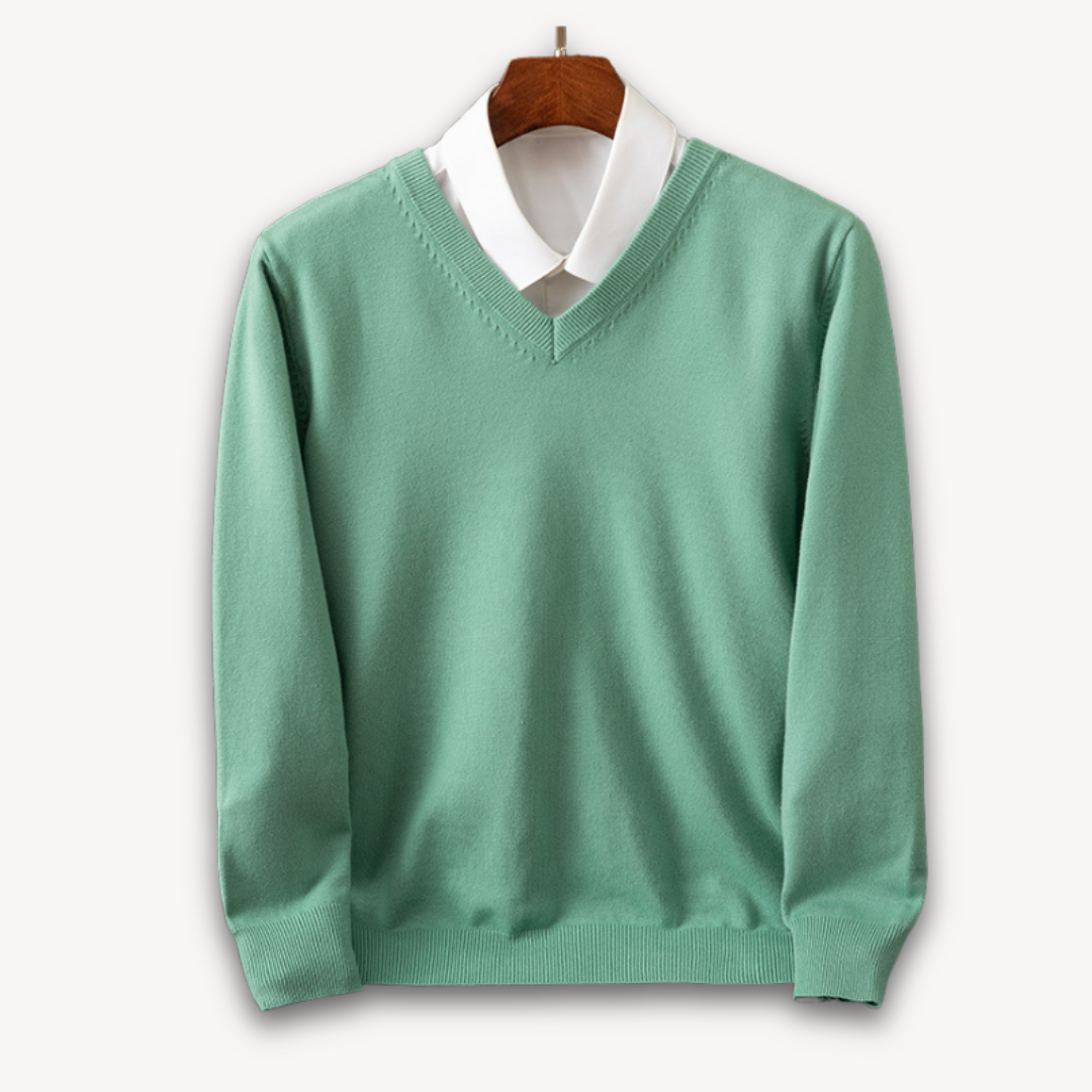 Classic Fit Men's Soft V-Neck Sweater