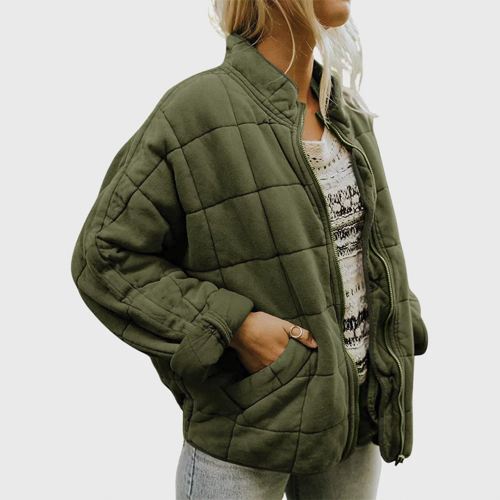 Warm Padded Zip Up Jacket - Vossary