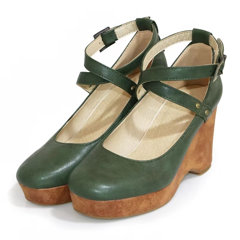 Comfortable Block Heel Mary Janes with Ankle Strap