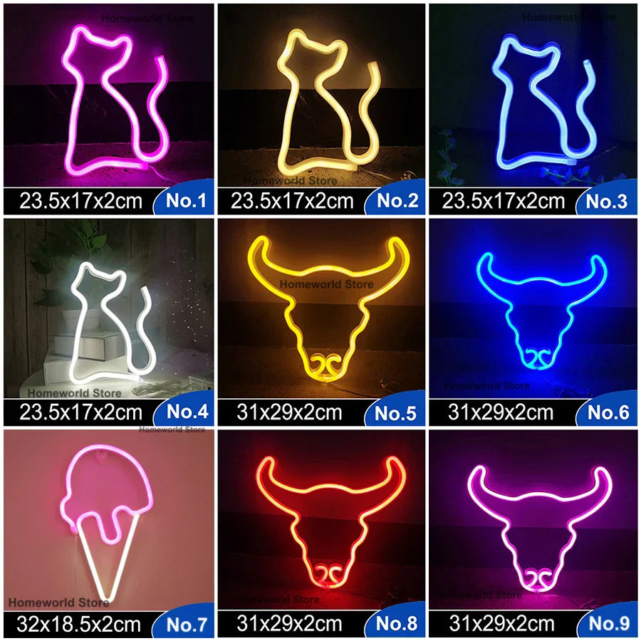 Colorful LED Wall Light Decor Night Lamp