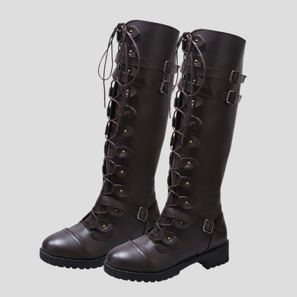 Classic Ankle Boots for Women with Buckle Detail