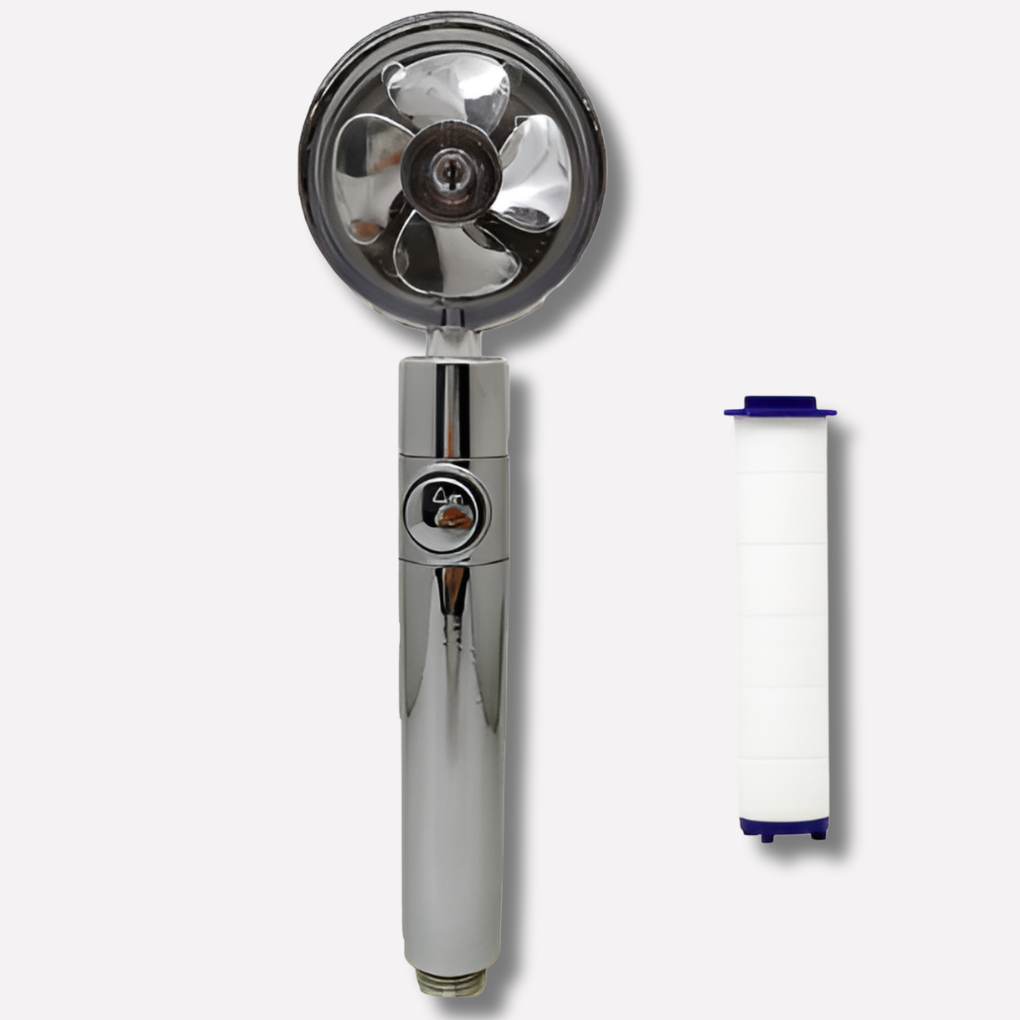 Powerful Rain Shower Head with Rotating Jets