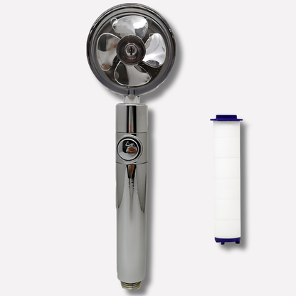 Powerful Rain Shower Head with Rotating Jets