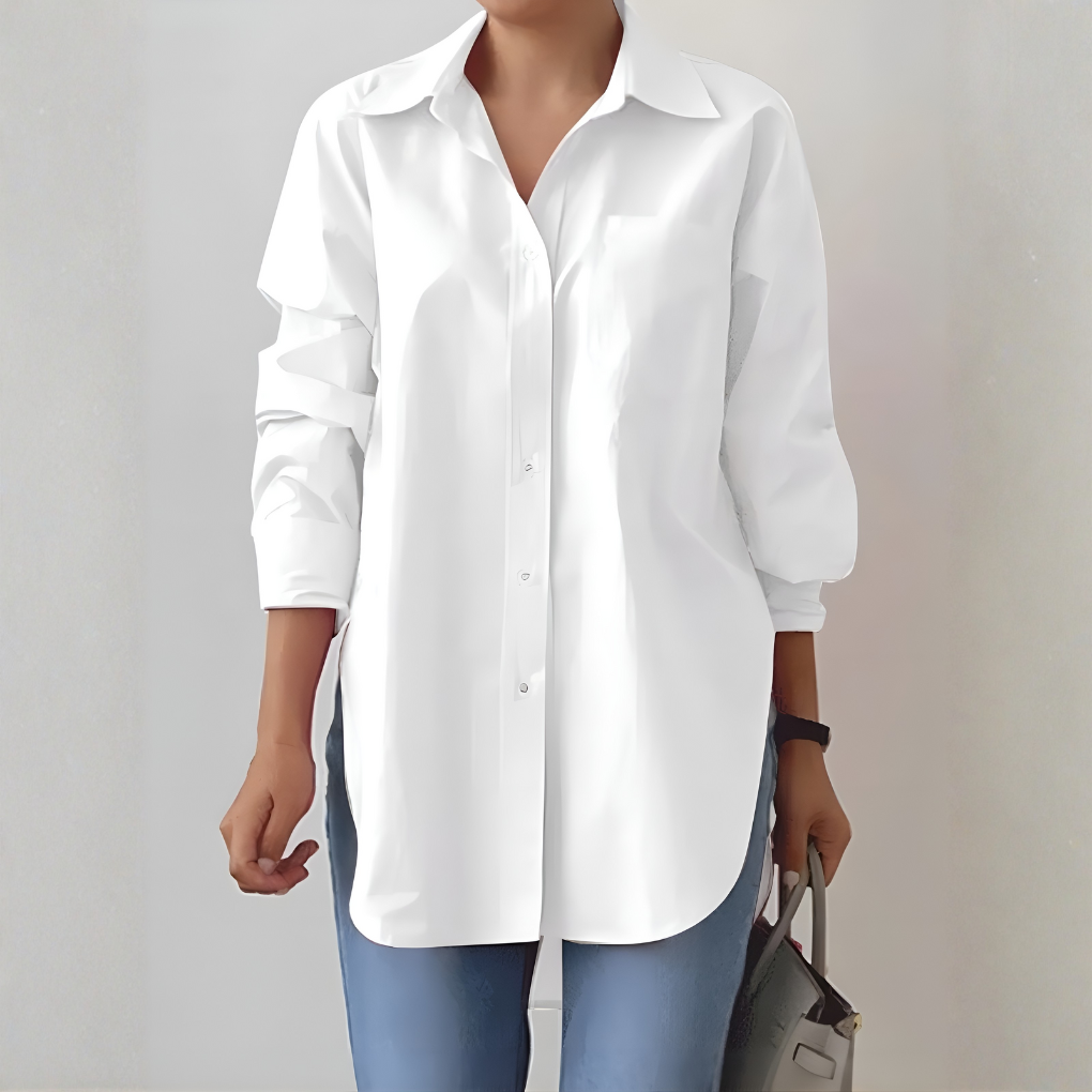 Ladies Classic Button Down Shirt - Vossary