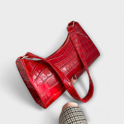 Sleek Faux Leather Shoulder Bag for Everyday Use - Vossary