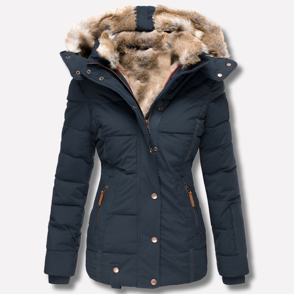 Ladies Warm Quilted Parka Jacket
