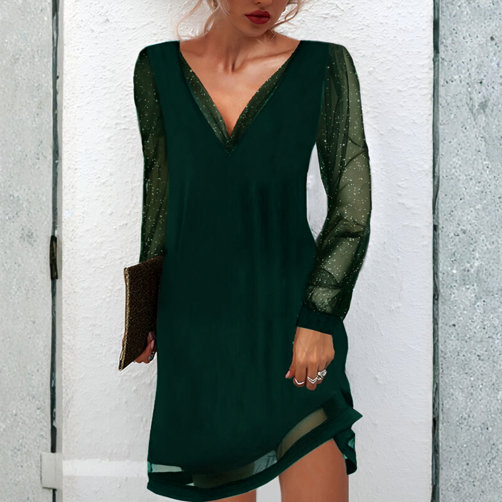 Eco Friendly Knee Length Dress with Elastic Waist