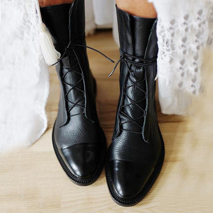 Classic Women's Ankle Leather Boots
