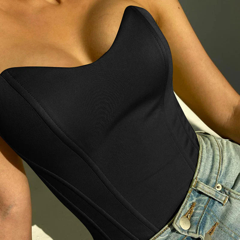 Wireless Corset Style Crop Top