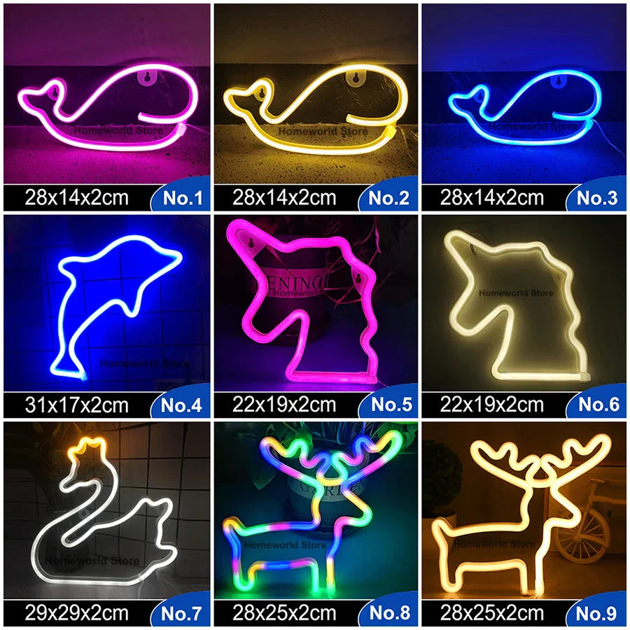 Colorful LED Wall Light Decor Night Lamp