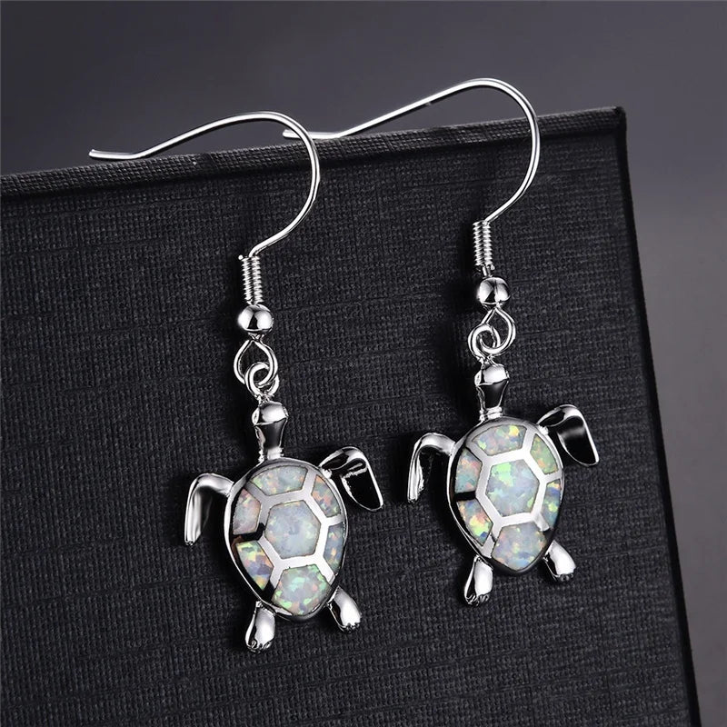 Ocean Blue Sea Turtle Earrings