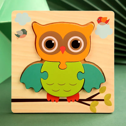 Fun Wooden Animal Jigsaw Puzzle for Children