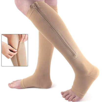 Medical Compression Socks with Zip for Leg Relief - Vossary
