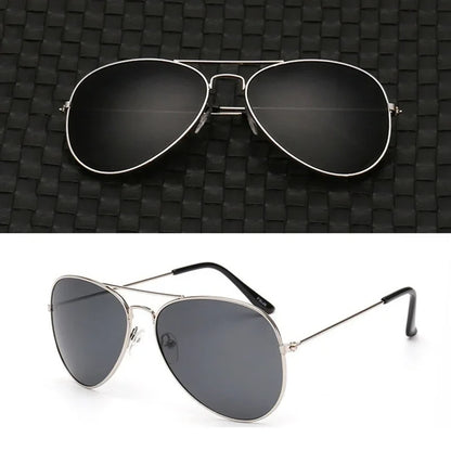 Trendy Pilot Sunglasses for Women - Silver Mirror Shades