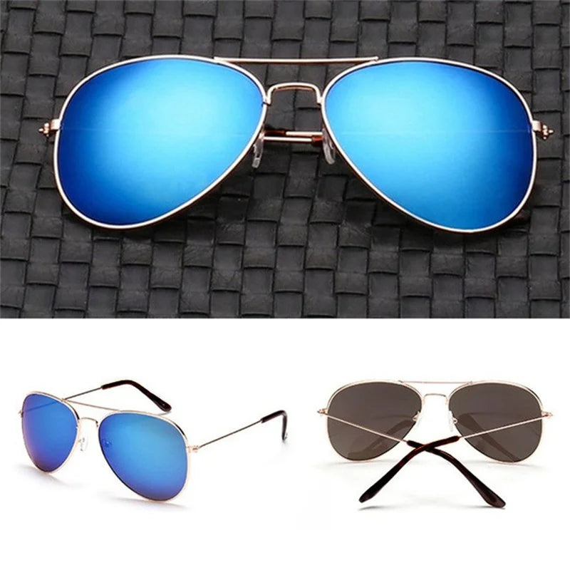 Trendy Pilot Sunglasses for Women - Silver Mirror Shades