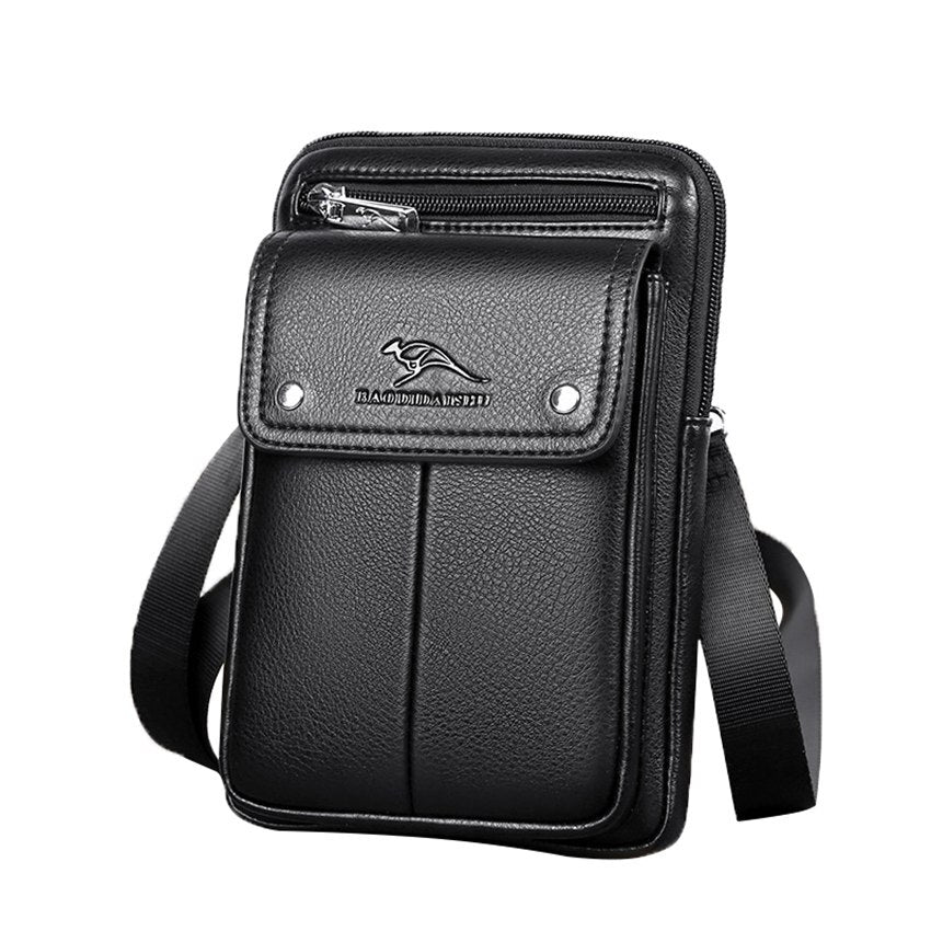 Leather Mens Small Crossbody Bag - Vossary