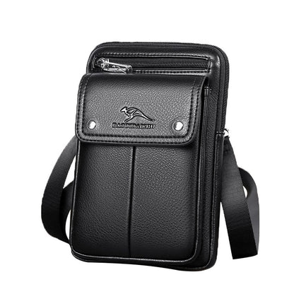 Leather Mens Small Crossbody Bag - Vossary