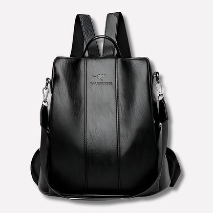 Secure Women's Genuine Leather Rucksack - Vossary