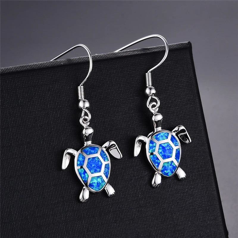 Ocean Blue Sea Turtle Earrings - EasyApparels