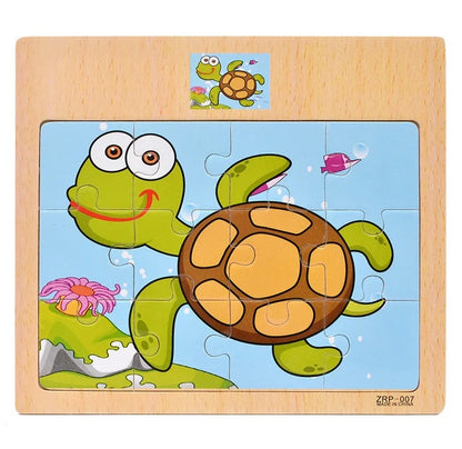 Fun Wood Toy Car Jigsaw Puzzle for Children