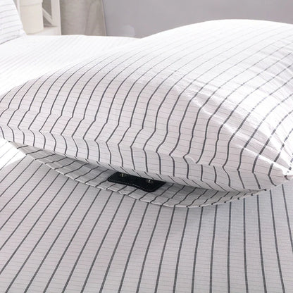 Natural Cotton Grounding Bed Sheet with Silver Threads
