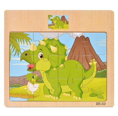 Fun Wood Toy Car Jigsaw Puzzle for Children