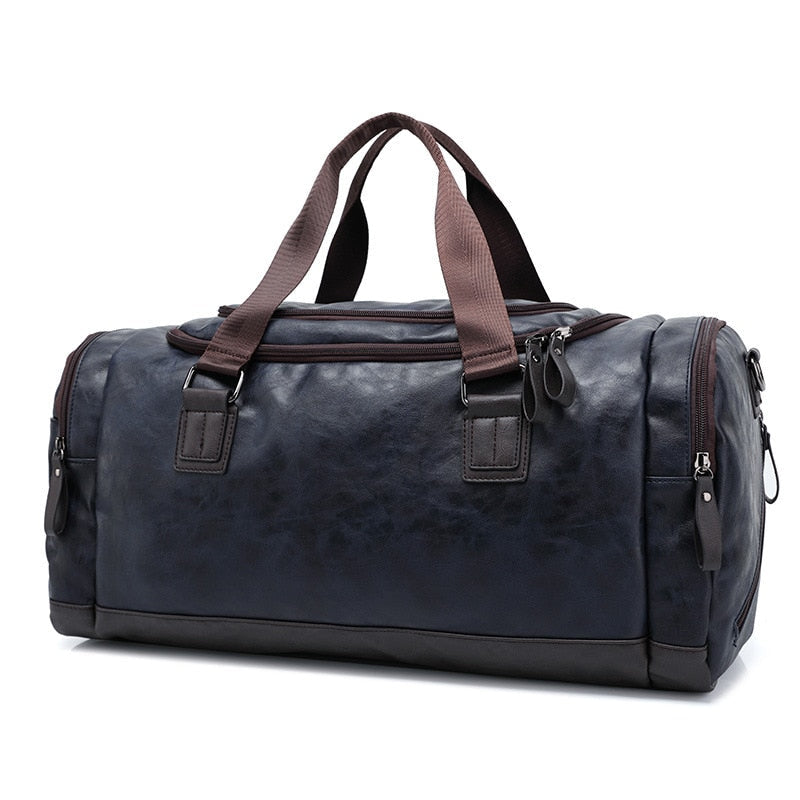 Strong Leather Gym Duffel Bag