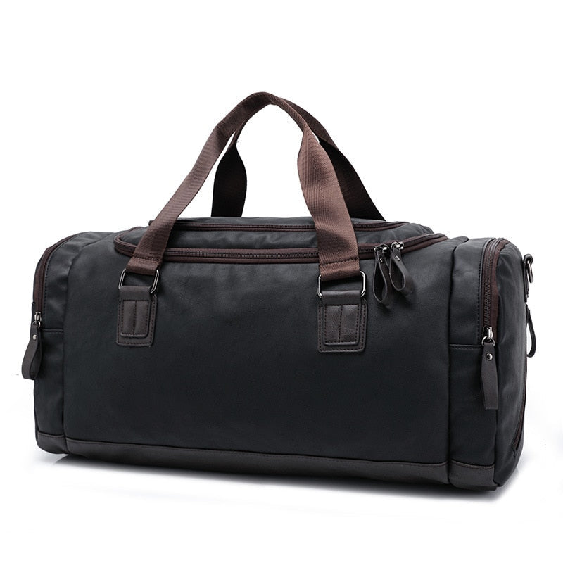 Strong Leather Gym Duffel Bag