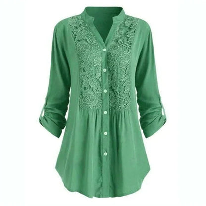 Feminine Ruffle Front Loose Top