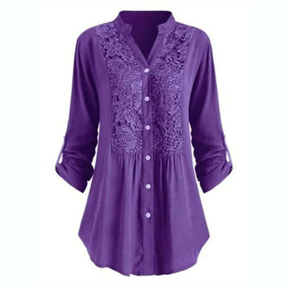 Feminine Ruffle Front Loose Top