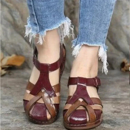 Classic Buckle Leather Sandals