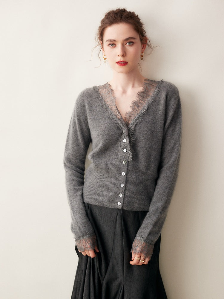Women's Fit Lace Cardigan Sweater
