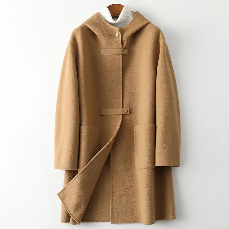Casual Hooded Parka Knee Length Coat - EasyApparels